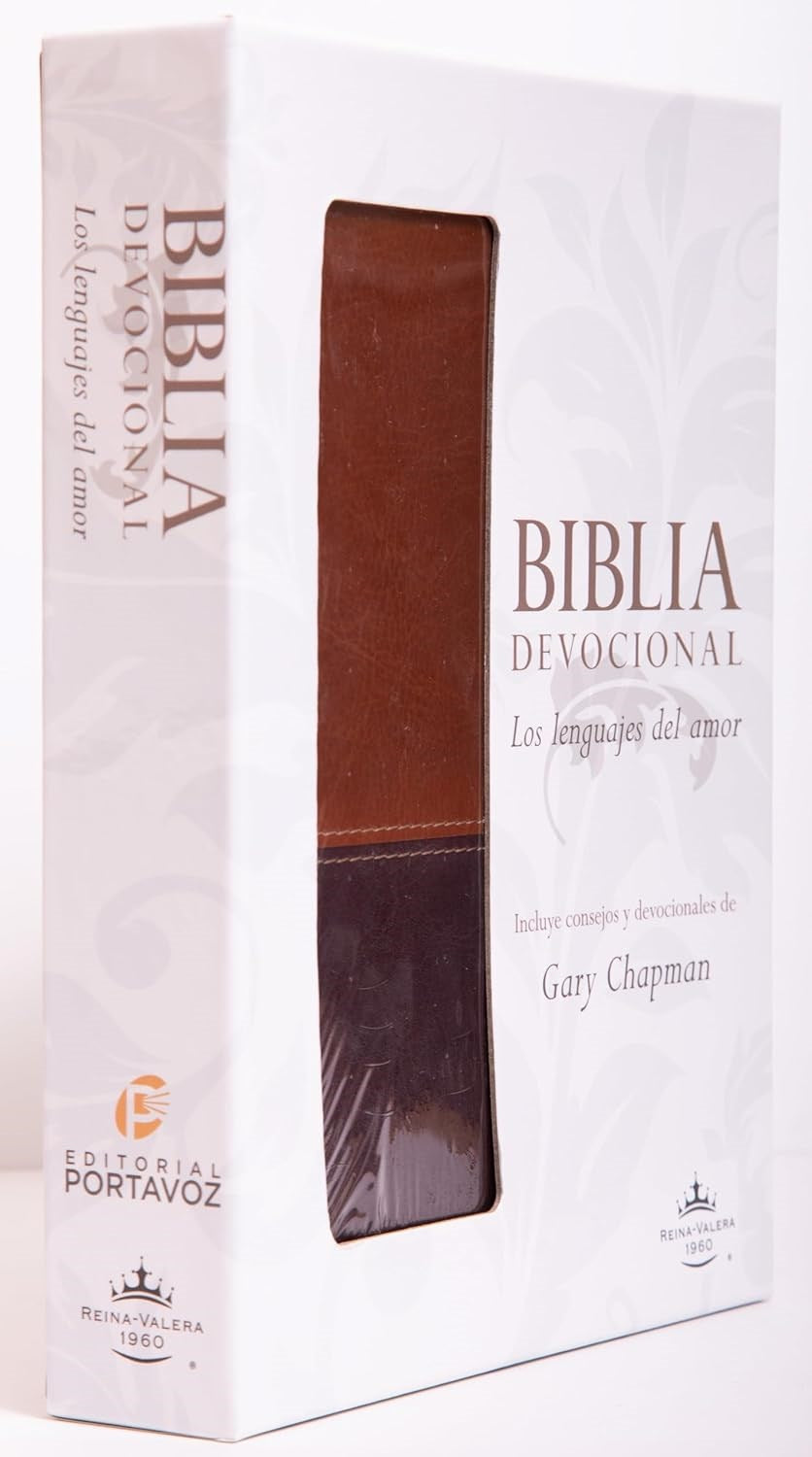 Span-RVR 60 The Love Languages Devotional Bible (Biblia devocional: Los lenguajes del amor)-Brown Imitation