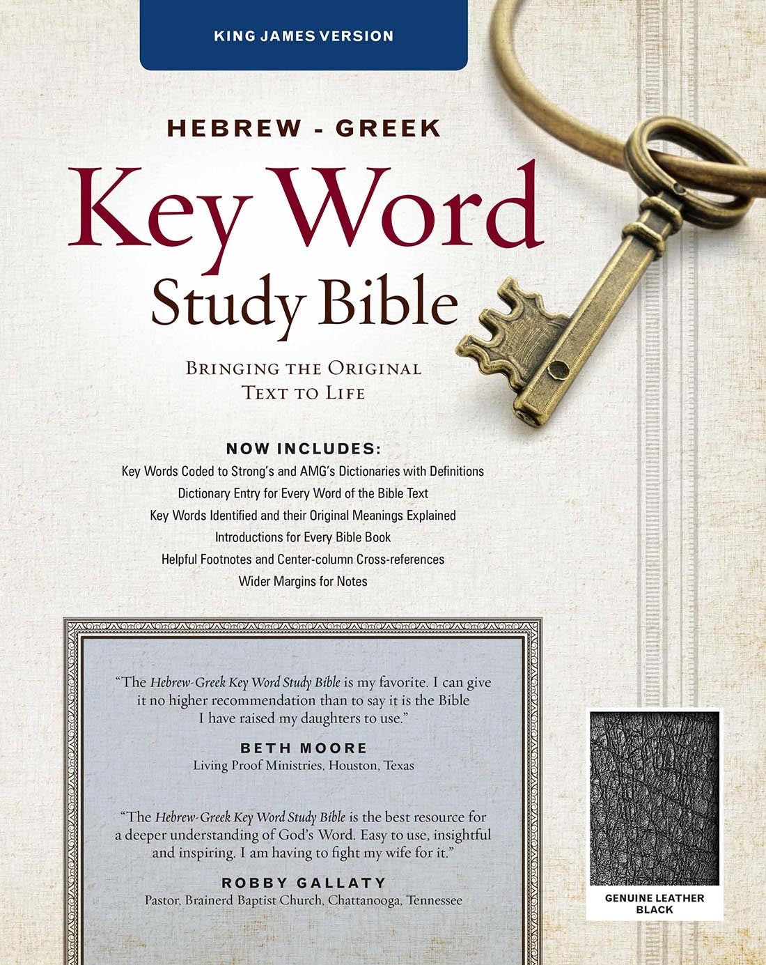 Seed of Abraham Christian Bookstore - (In)Courage - KJV Hebrew-Greek Key Word Study-Black Genuine Leather