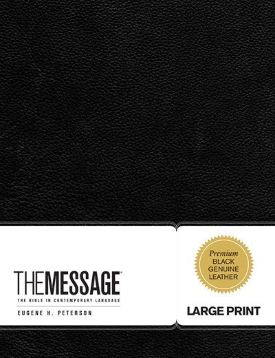 Seed of Abraham Christian Bookstore - (In)Courage - The Message/Large Print Bible (Numbered Edition)-Black Genuine Leather