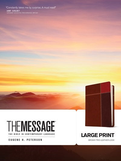 Seed of Abraham Christian Bookstore - (In)Courage - The Message/Large Print Bible (Numbered Edition)-Brown Trio LeatherLook