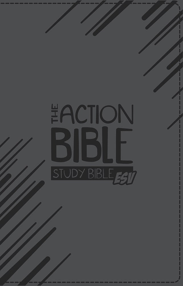 Seed of Abraham Christian Bookstore - (In)Courage - ESV The Action Bible Study Bible: Premium Edition-Gray Virtual Leather (