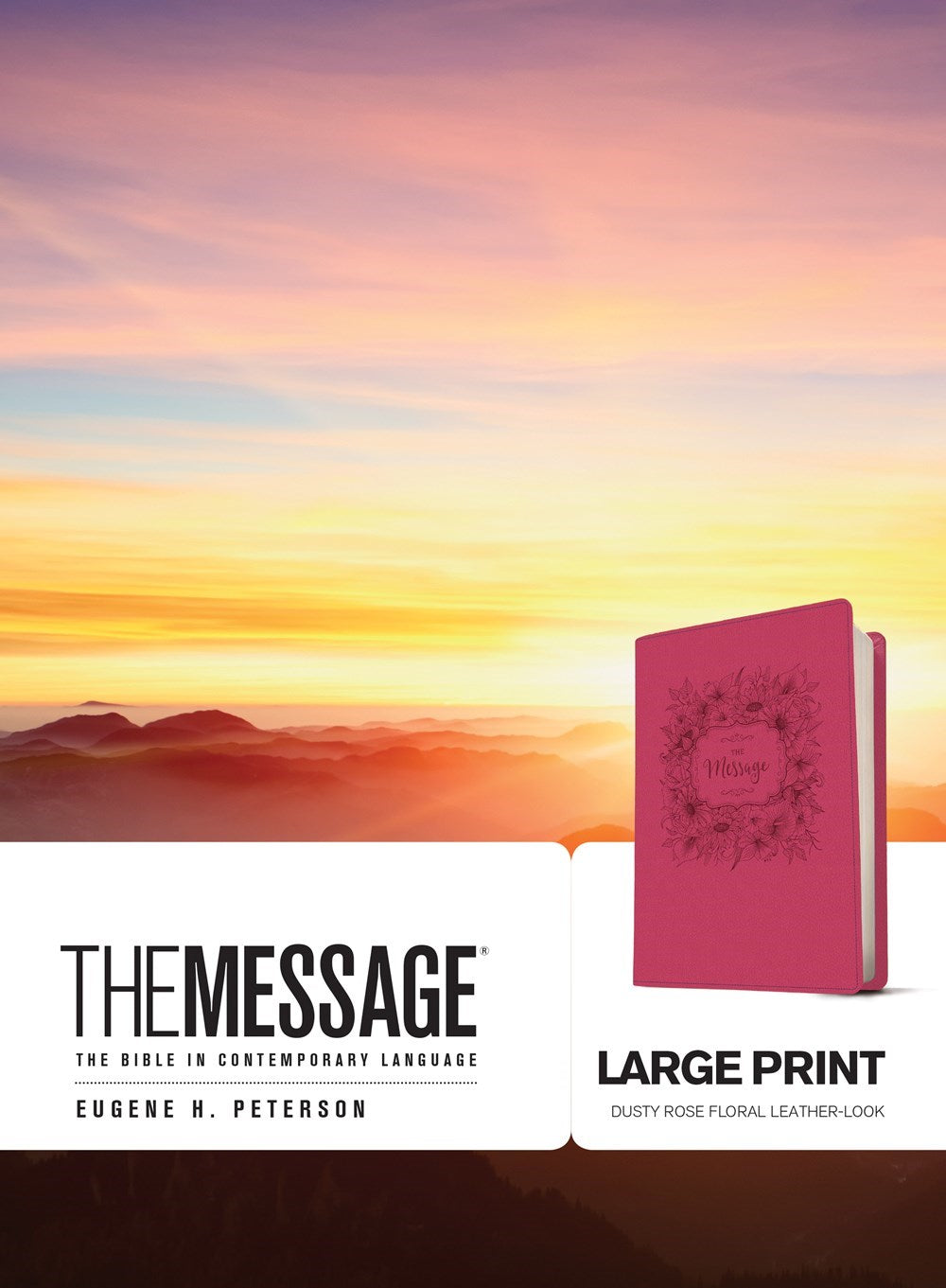 Seed of Abraham Christian Bookstore - (In)Courage - The Message/Large Print Bible (Numbered Edition)-Dusty Rose Floral LeatherLook