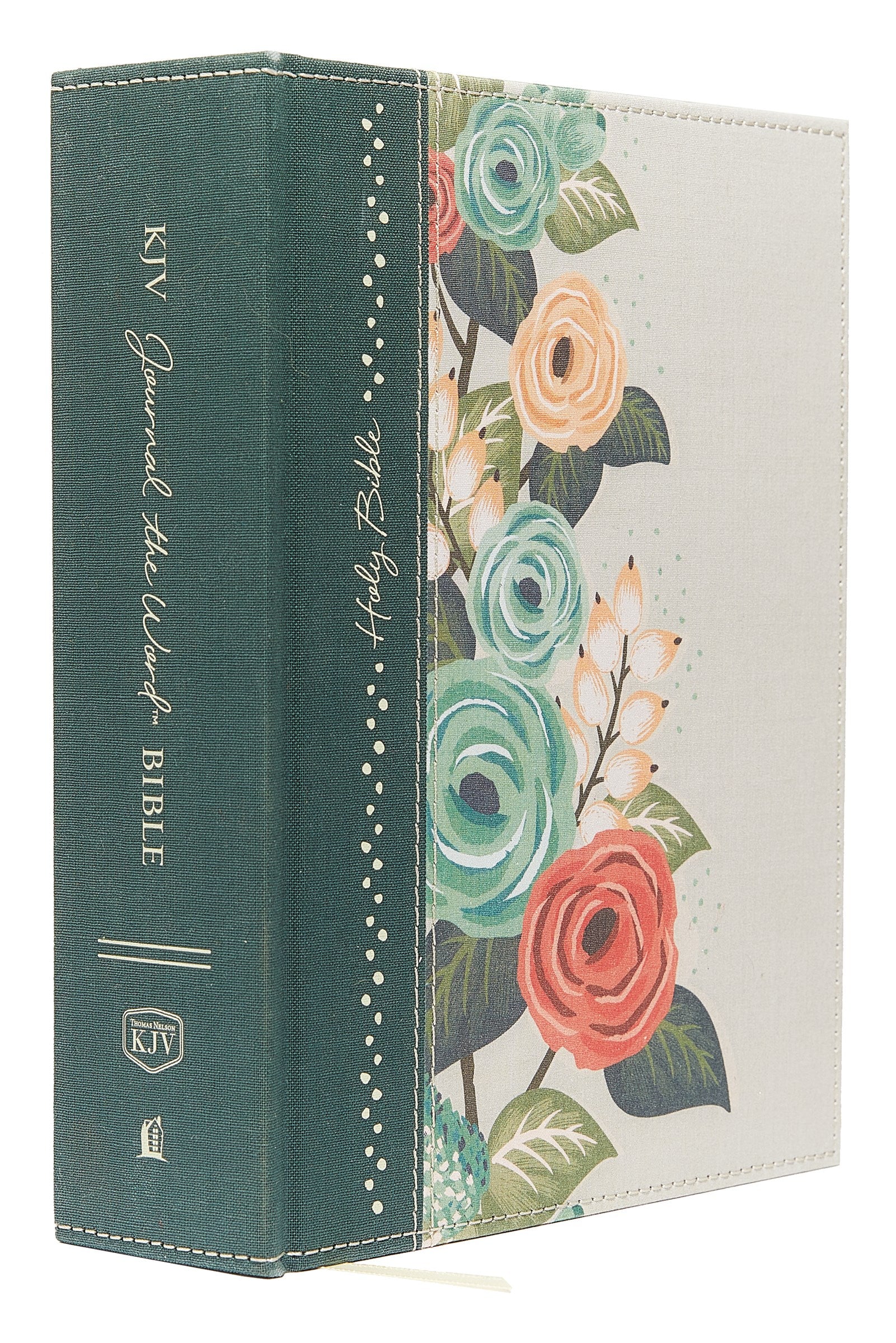 KJV Journal The Word Bible/Large Print-Deep Teal/Floral-Hardcover