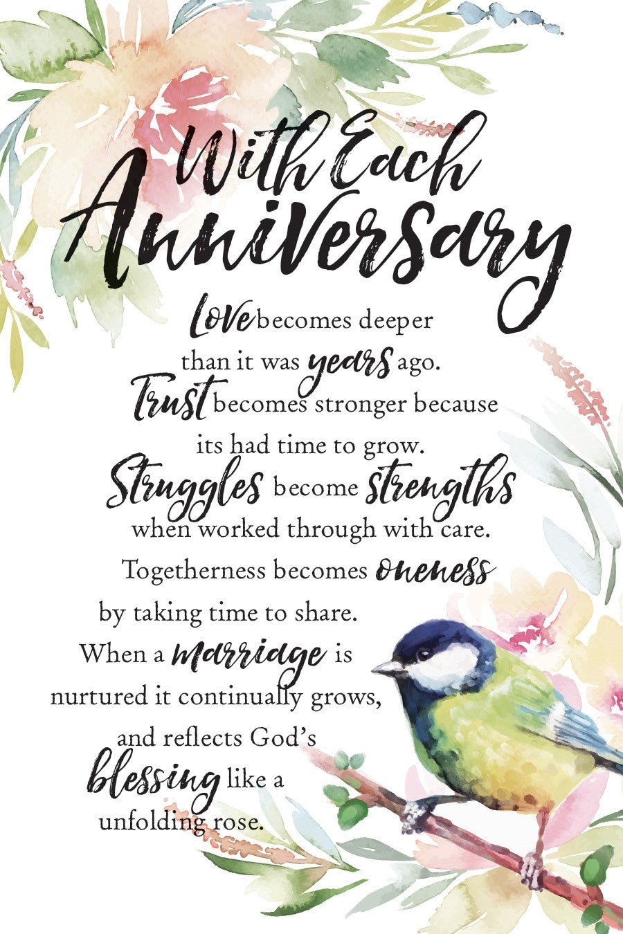 Plaque-Woodland Grace-With Each Anniversary (6 x 9)