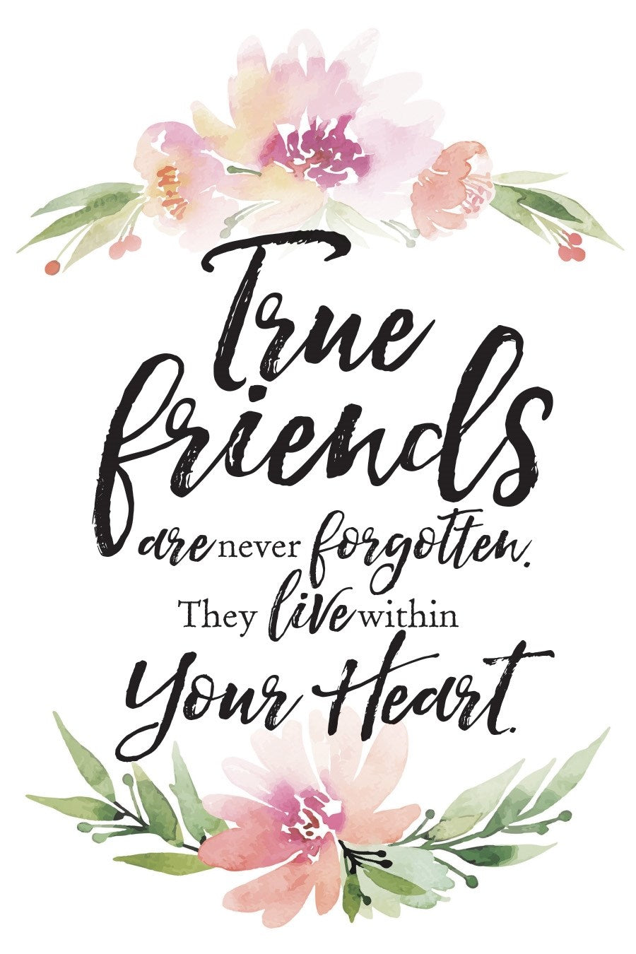 Plaque-Woodland Grace-True Friends (6 x 9)