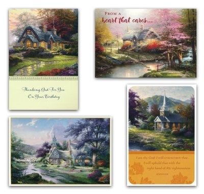 Seed of Abraham Christian Bookstore - (In)Courage - Card-Boxed-All Occasion-Thomas Kinkade (Box Of 12)