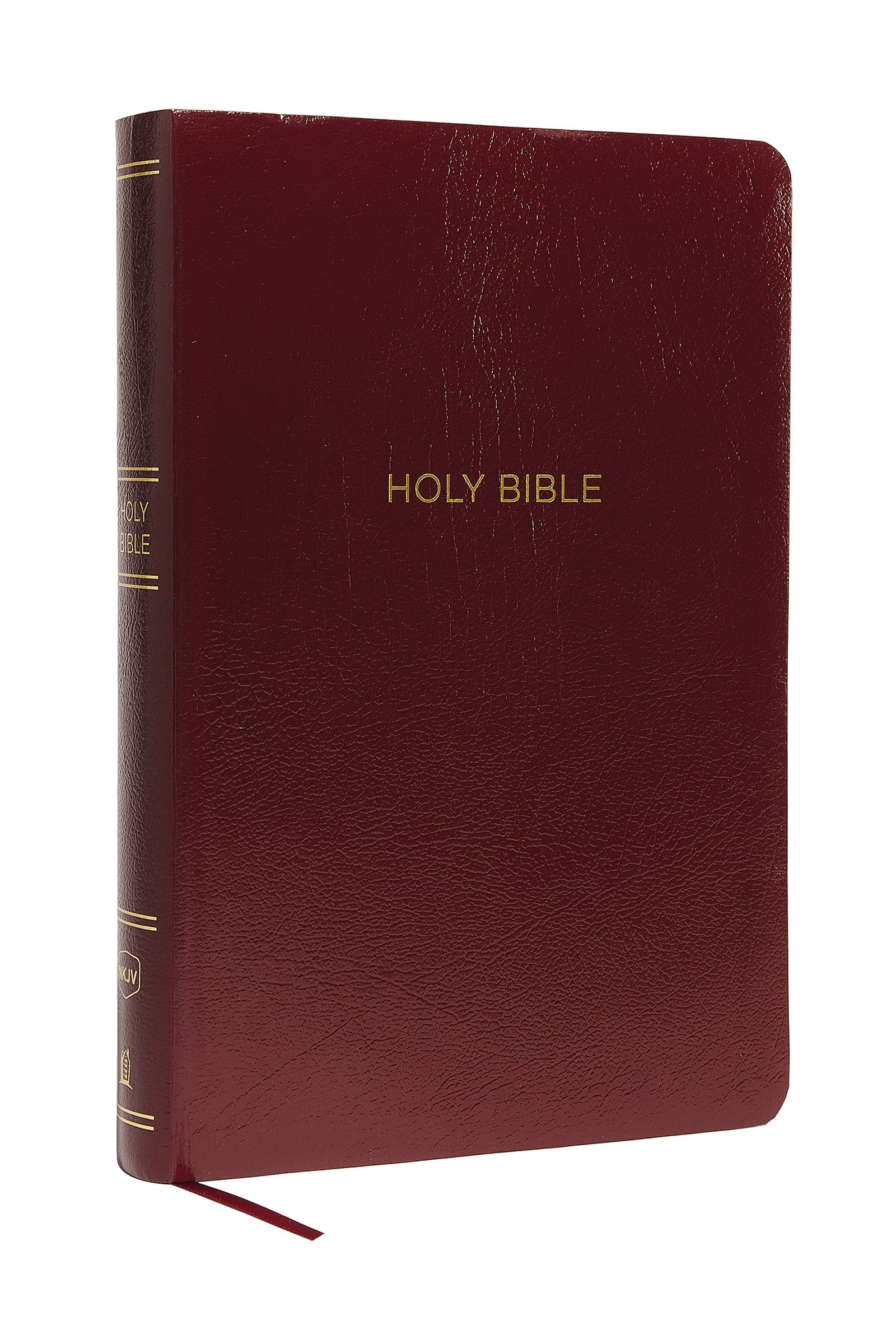 NKJV Super Giant Print Reference Bible (Comfort Print)-Burgundy Leather-Look