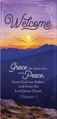 Guest Card-Welcome: Grace And Peace (Pack Of 50)