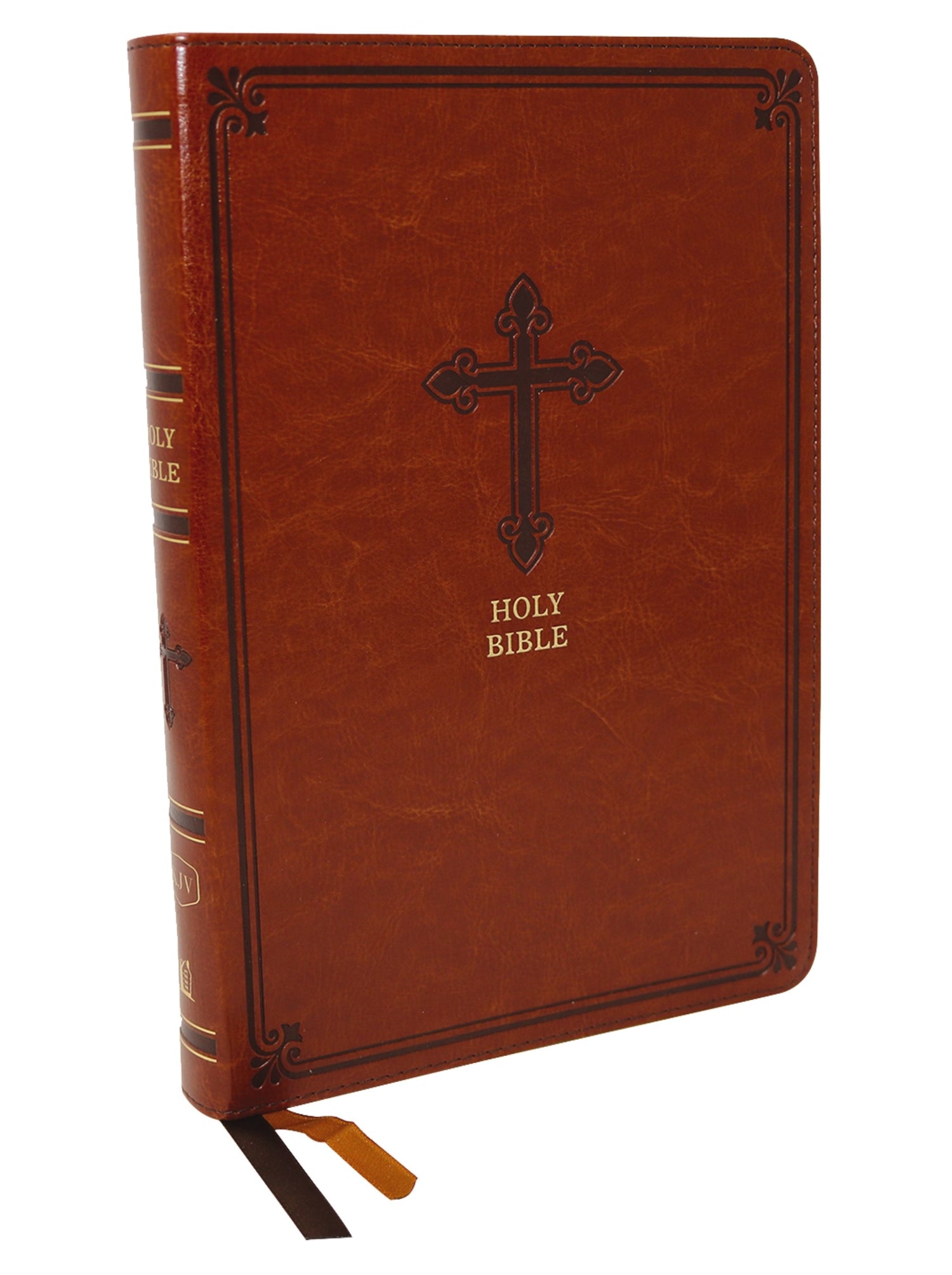 Seed of Abraham Christian Bookstore - KJV Thinline Bible/Large Print (Comfort Print)-Chestnut Leathersoft