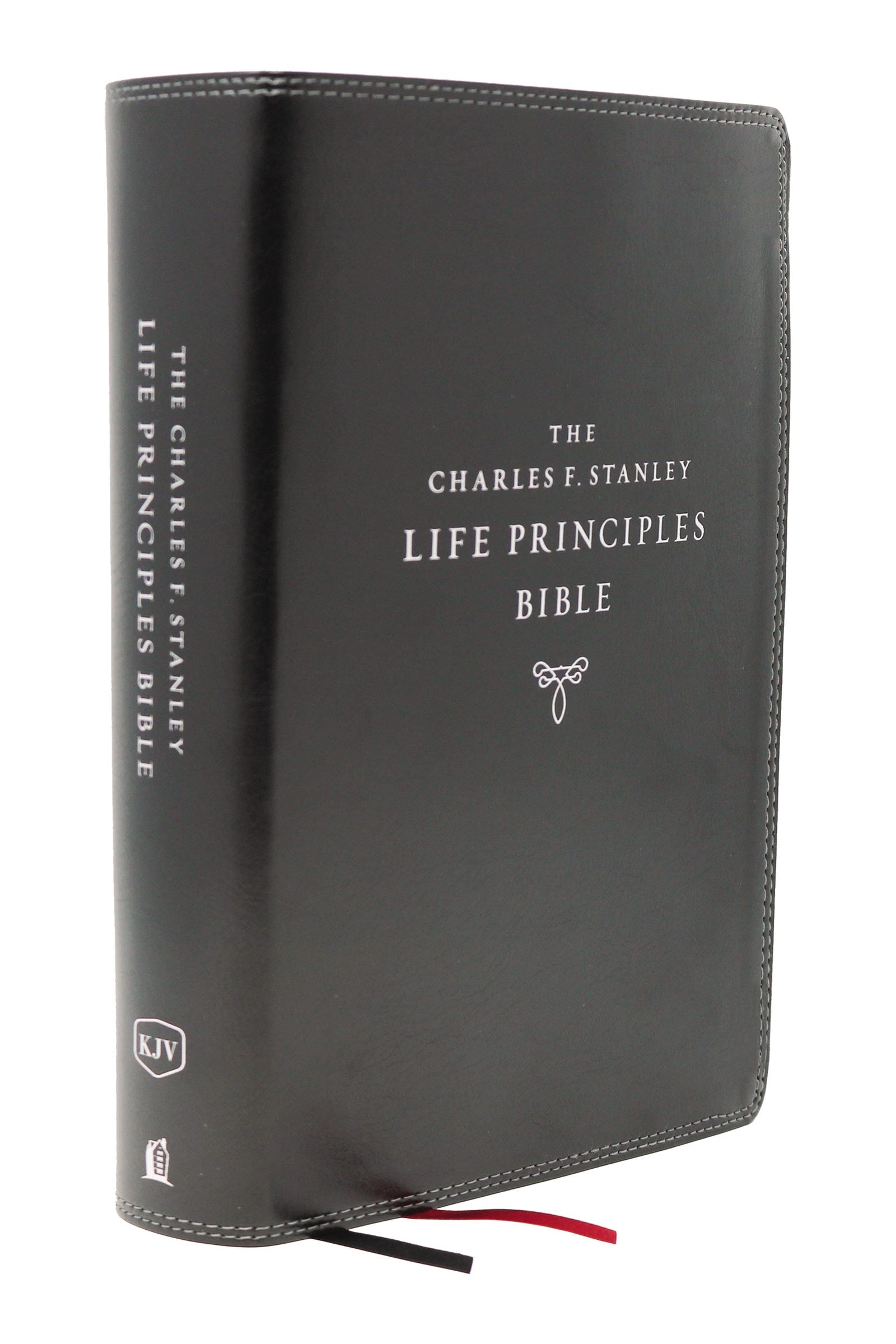 Seed of Abraham Christian Bookstore - (In)Courage - KJV Charles F. Stanley Life Principles Bible (2nd Edition) (Comfort Print)-Black Leathersoft Indexed