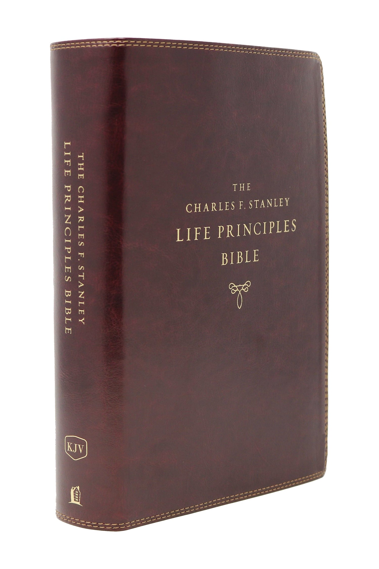 Seed of Abraham Christian Bookstore - (In)Courage - KJV Charles F. Stanley Life Principles Bible (2nd Edition) (Comfort Print)-Burgundy Leathersoft Indexed