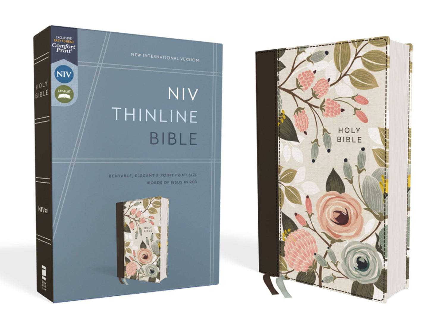 Seed of Abraham Christian Bookstore - (In)Courage - NIV Thinline Bible (Comfort Print)-Floral Cloth Over Board
