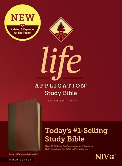 Seed of Abraham Christian Bookstore - (In)Courage - NIV Life Application Study Bible (Third Edition)-RL-Brown/Mahogany LeatherLike