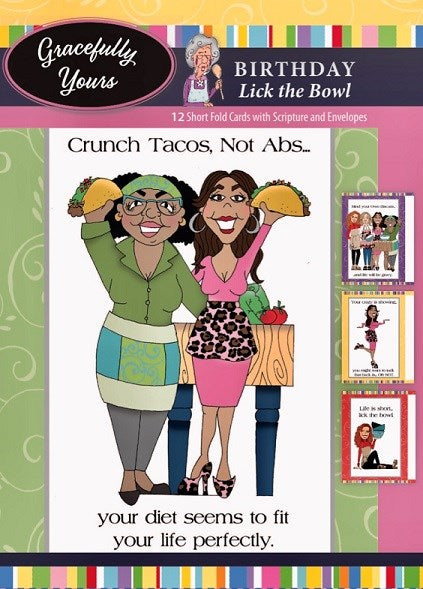 Seed of Abraham Christian Bookstore - (In)Courage - CARD-BIRTHDAY FEATURING CHURCH KITCHEN LADIES (LICK THE BOWL) 