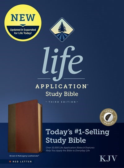 Seed of Abraham Christian Bookstore - (In)Courage - KJV Life Application Study Bible (Third Edition)-RL-Brown/Mahogany LeatherLike Indexed