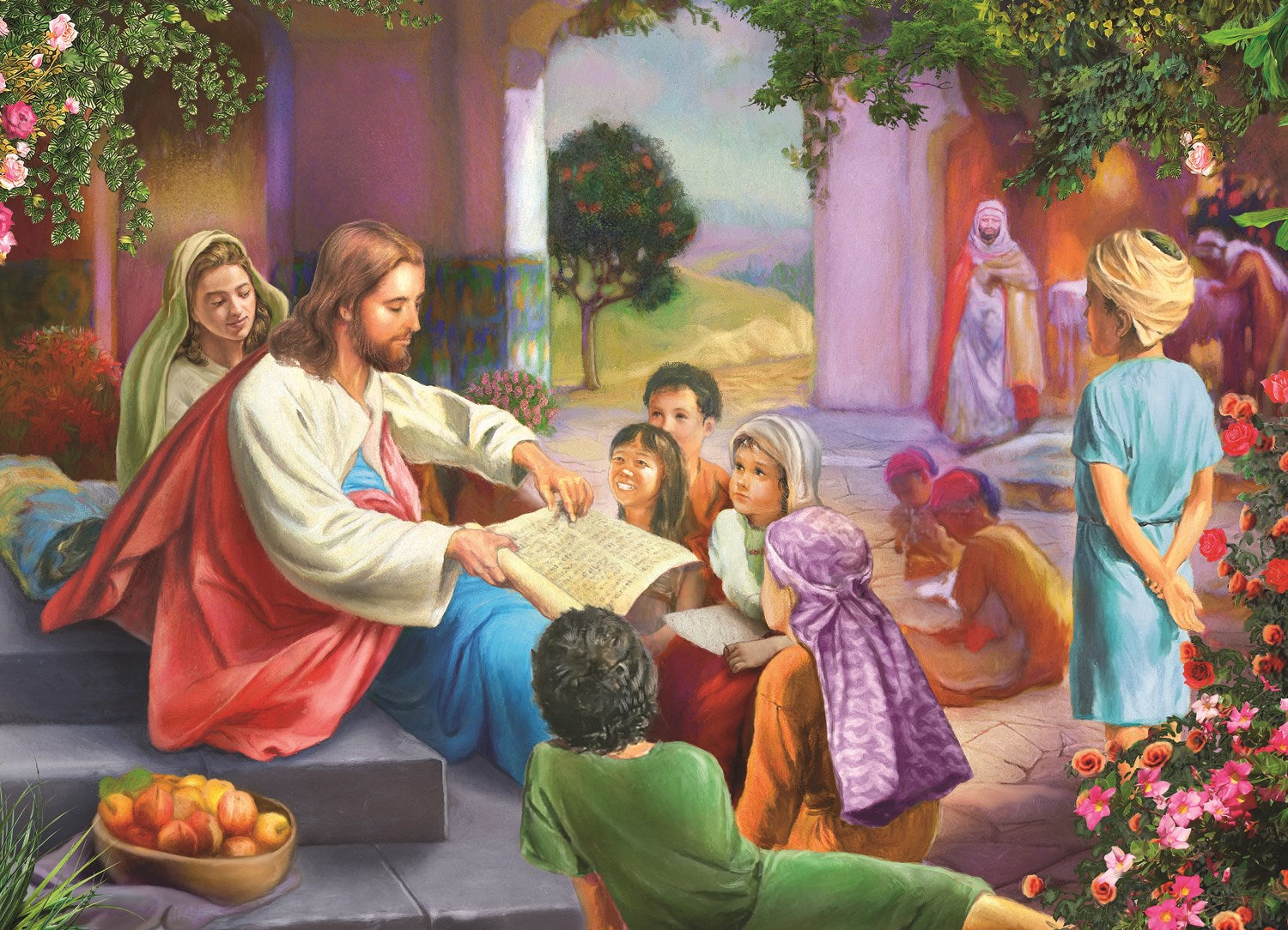 Jigsaw Puzzle-Jesus With Children (1000 Pieces)