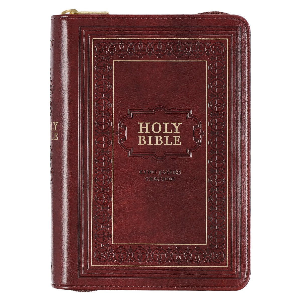 Seed of Abraham Christian Bookstore - (In)Courage - KJV Large Print Compact Bible-Burgundy LuxLeather with Zipper
