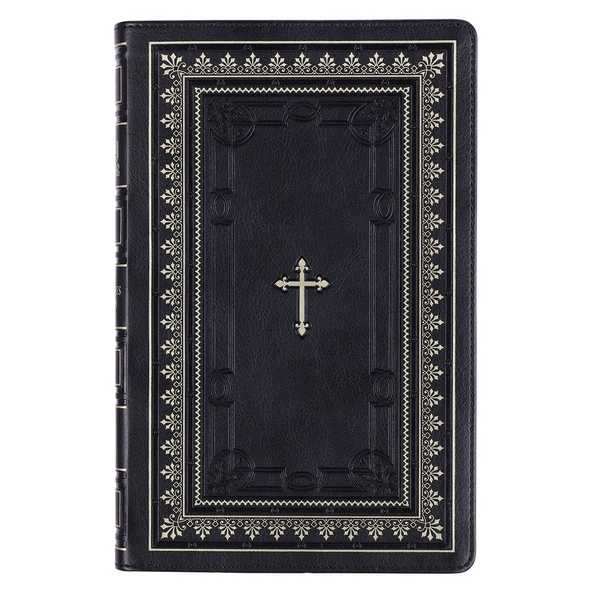 Seed of Abraham Christian Bookstore - (In)Courage - KJV Deluxe Gift Bible-Black Frame LuxLeather w/Cross