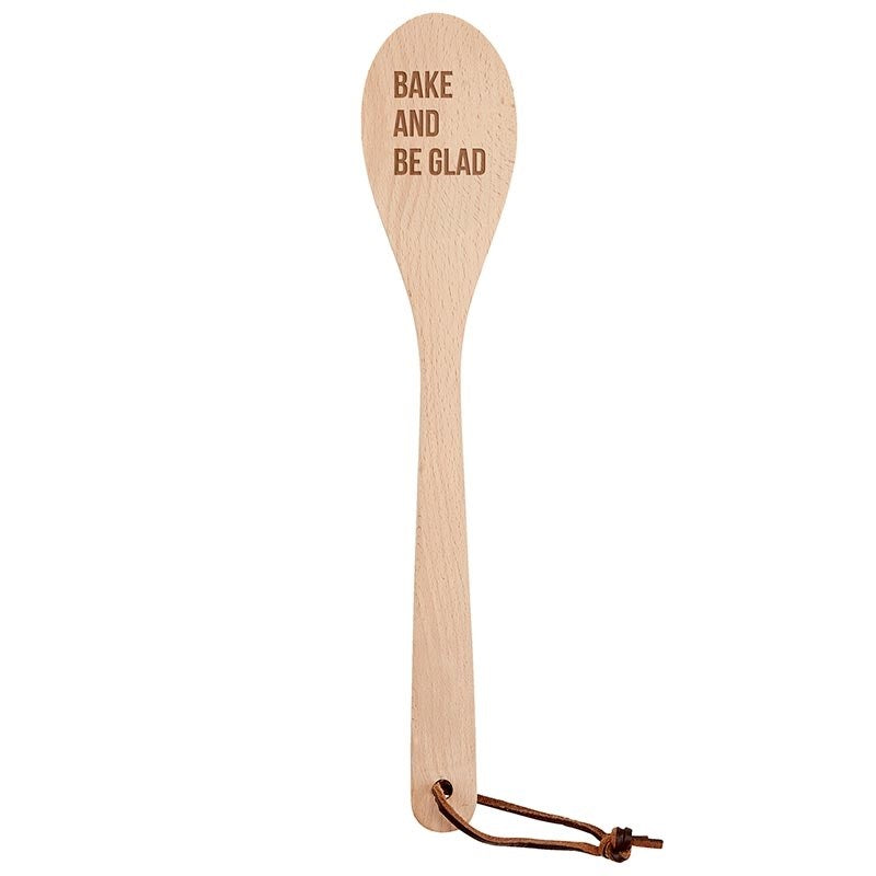 Wooden Spoon w/Cover-Bake &amp; Be Glad