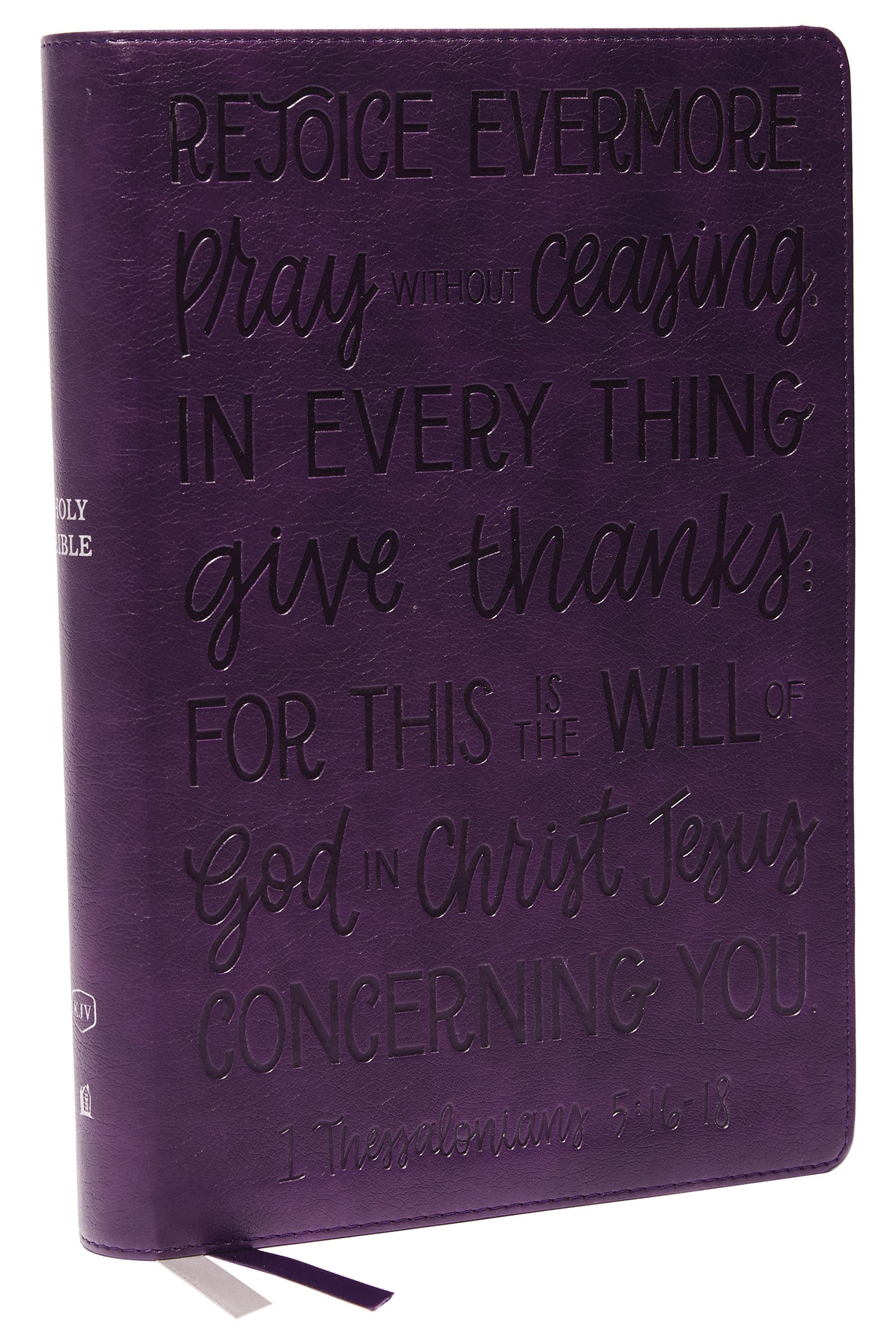 Seed of Abraham Christian Bookstore - (In)Courage - KJV Large Print Center-Column Reference Bible  Verse Art Cover Collection (Comfort Print)-Purple Leathersoft