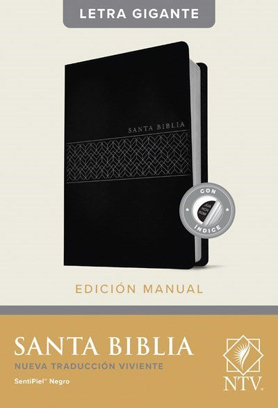 Seed of Abraham Christian Bookstore - (In)Courage - Span-NTV Handy Size Bible/Large Print (Santa Biblia  Edicion Manual  Letra Gigante)-Black LeatherLike Indexed