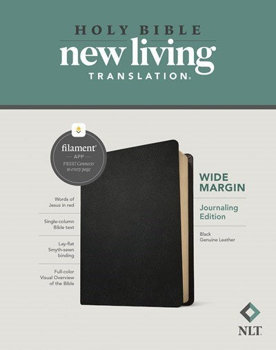 Seed of Abraham Christian Bookstore - (In)Courage - NLT Wide Margin Bible  Filament Enabled Edition-Black Genuine Leather