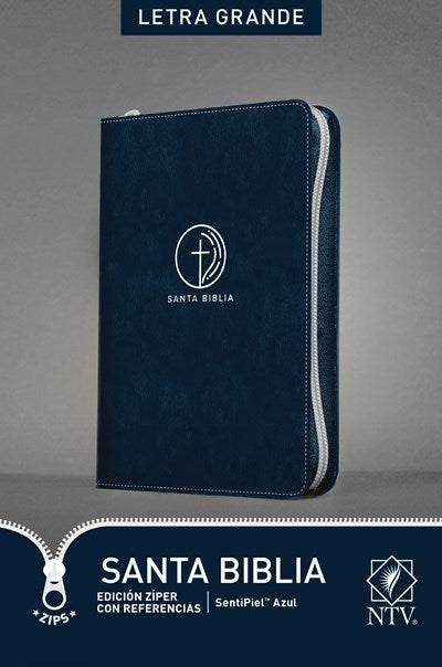 Seed of Abraham Christian Bookstore - (In)Courage - Span-NTV Large Print Zipper Edition w/References (Edicion Ziper Con Referencias  Letra Grande)-Blue LeatherLike Indexed