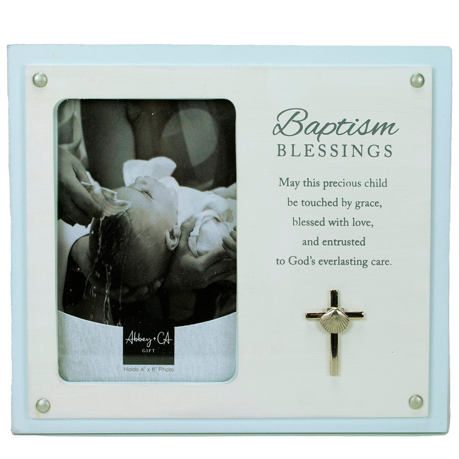 Frame-Baptism Blessings-Blue (Holds 4 x 6 Photo)