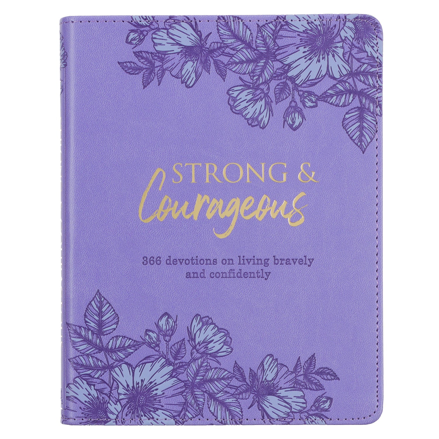 Devotional-Strong &amp; Courageous Faux Leather