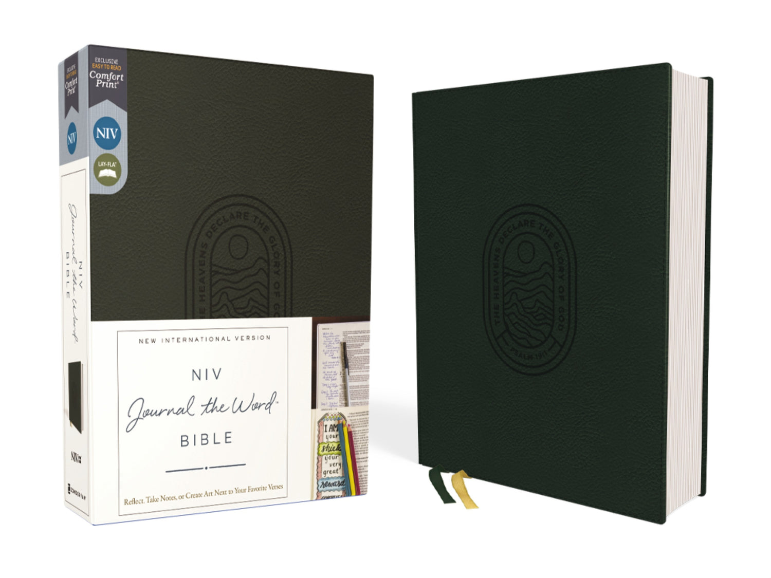 Seed of Abraham Christian Bookstore - NIV Journal The Word Bible (Comfort Print)-Green Leathersoft