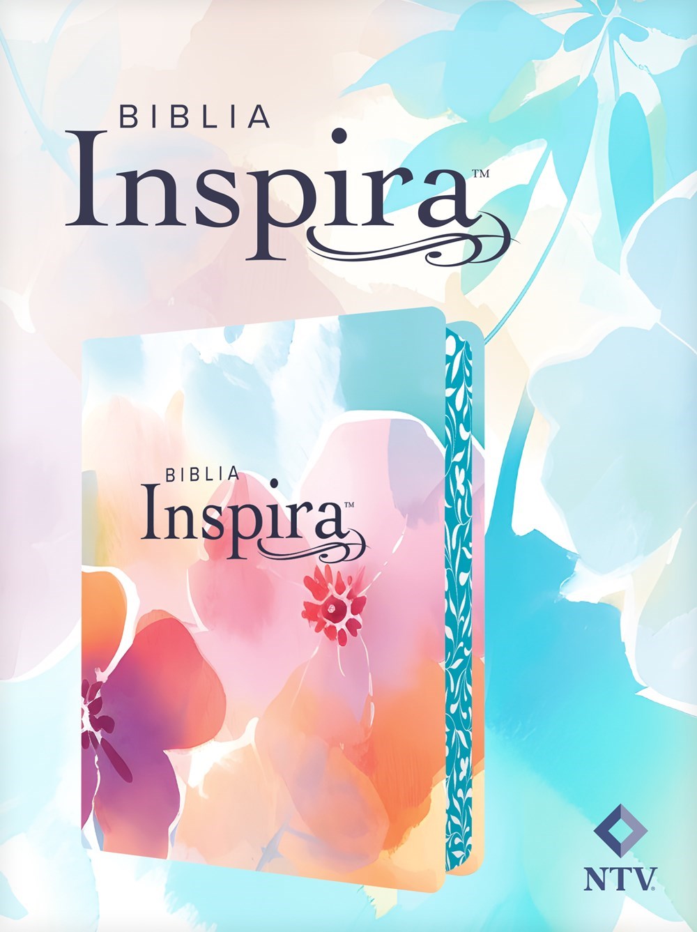 Span-NTV Inspire Bible (Biblia Inspira)-Floral Leatherlike